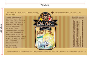Calvert Brewing Company Naptime Apple Saison