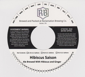 Reclamation Brewing Company Hibiscus Saison