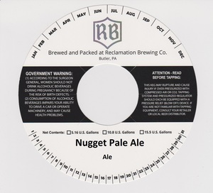 Reclamation Brewing Company Nugget Pale Ale