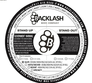 Backlash Beer Company Salute Double India Pale Ale