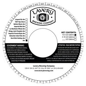 Lavery Brewing Company Ale March 2017