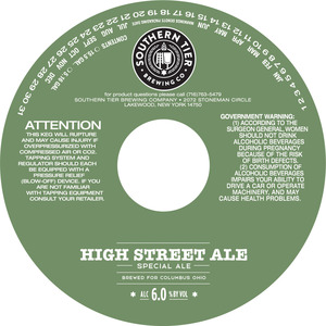 Southern Tier Brewing Co High Street Ale