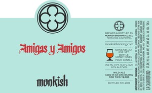 Monkish Brewing Co. Amigas Y Amigos