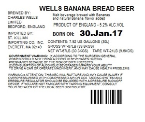 Charles Wells Limited Wells Banana Bread Beer March 2017