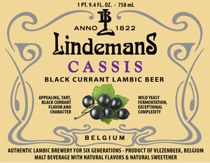 Lindemans Cassis Lambic March 2017