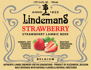 Lindemans Strawberry Lambic March 2017