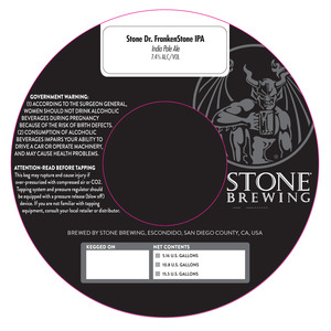 Stone Dr. Frankenstone Ipa March 2017