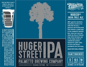 Palmetto Brewing Company Huger Street IPA March 2017