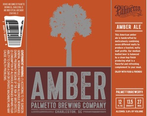 Palmetto Brewing Company Amber Ale March 2017