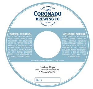 Coronado Brewing Company Rush Of Hops