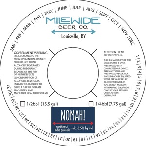 Nomah! Northeast India Pale Ale March 2017