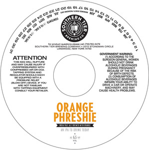 Southern Tier Brewing Co Orange Phreshie