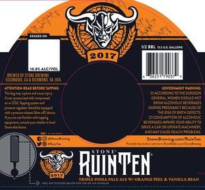 Ruinten Triple Ipa Orange Peel & Vanilla Bean March 2017