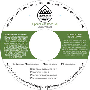 Upper Pass Beer Company First Drop Apa