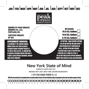 Peak Organic New York State Of Mind March 2017