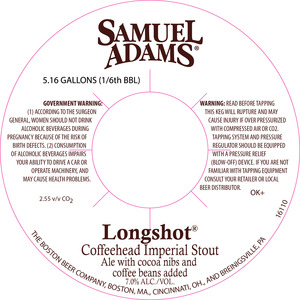 Samuel Adams Longshot Coffeehead Imperial Stout March 2017