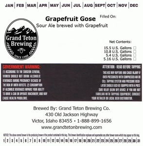 Grand Teton Brewing Company Grapefruit Gose