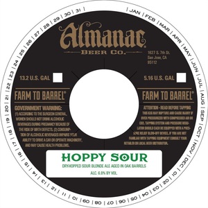 Almanac Beer Co. Hoppy Sour March 2017