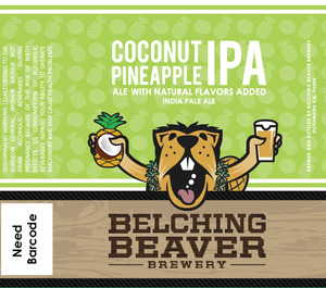 Belching Beaver Brewery Coconut Pineapple IPA March 2017