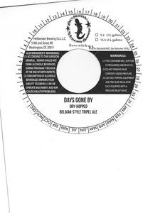Hellbender Brewing Company Days Gone By Belgian-style Tripel Ale March 2017
