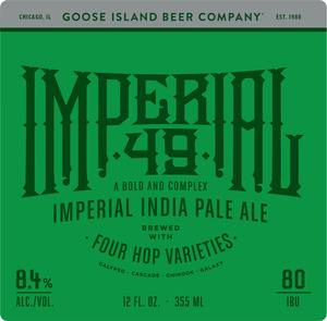 Goose Island Beer Company Imperial 49