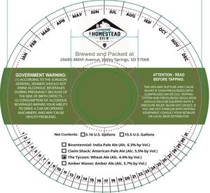 A Homestead Brew The Tycoon Wheat Ale March 2017