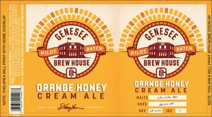 Genesee Brew House Orange Honey Cream Ale