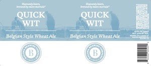 Kalona Brewing Company Quick Wit Belgian Style Wheat