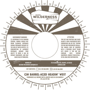 Arizona Wilderness Brewing Co Gin Barrel-aged Headin' West