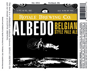 Royale Brewing Co Albedo Belgian Pale Ale March 2017