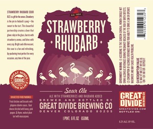 Great Divide Brewing Co. Strawberry Rhubarb Sour Ale March 2017