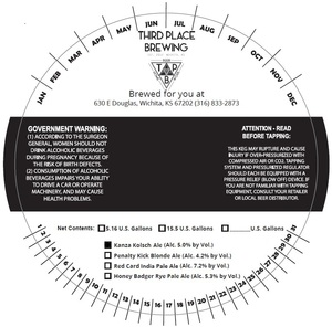 Third Place Brewing Kanza Kolsch Ale
