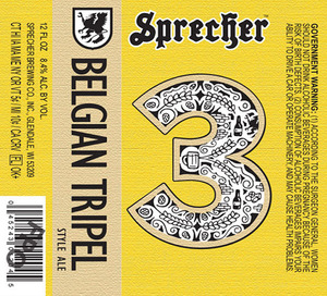 Sprecher Brewing Co., Inc. Belgian Tripel March 2017