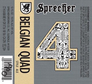 Sprecher Brewing Co., Inc. Belgian Quad March 2017