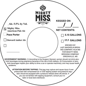 Mighty Miss American Pale Ale March 2017