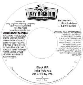 Lazy Magnolia Brewing Company Black IPA March 2017
