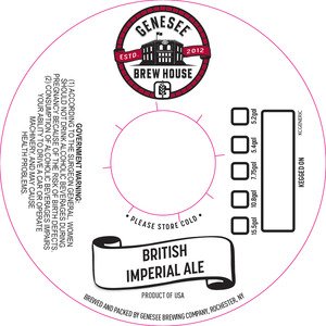 Genesee Brew House British Imperial Ale March 2017