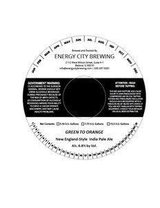 Energy City Brewing Green To Orange