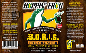 Hoppin' Frog Extended Barrel Aged Boris The Crusher - Beer Syndicate