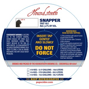 Houndstooth Snapper Tart Ale