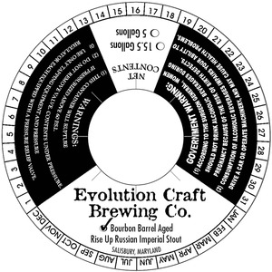 Evolution Craft Brewing Company Bourbon Barrel Aged Rise Up Russian Imp