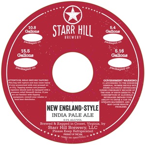 Starr Hill New England-style India Pale Ale March 2017