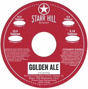 Starr Hill Golden Ale March 2017