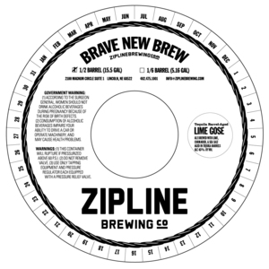 Zipline Brewing Co. Tequila Barrel-aged Lime Gose March 2017