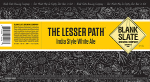 Blank Slate Brewing Company The Lesser Path