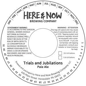 Here & Now Brewing Company Trials And Jubilations