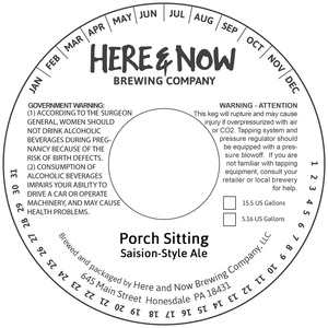Here & Now Brewing Company Porch Sitting