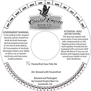 Coastal Empire Beer Co Passionfruit Sour Pale