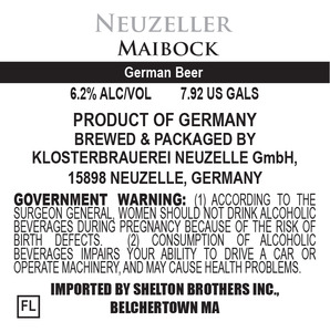 Klosterbrauerei Neuzelle Maibock March 2017