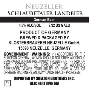 Klosterbrauerei Neuzelle Schlaubetaler Landbier March 2017
